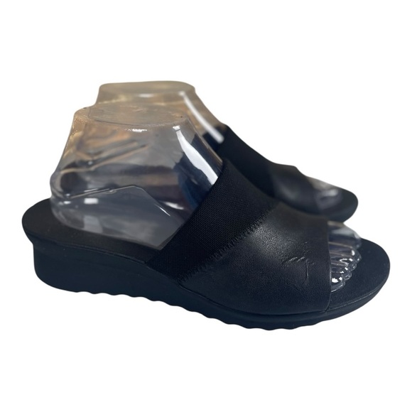 Cloudsteppers By Clarks Women’s Caddell Ivy Black Slip On Wedge Sandals Size-8.5 - Picture 1 of 9